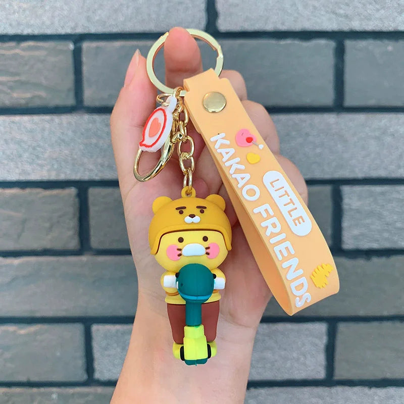 Choonsik Silicone Keychain - Cute Figurine Pendant for Car Keys, Bags & Small Gifts