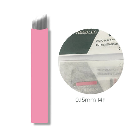0.15mm Microblading Nano Blades — U-Shape Tebori Tattoo Needles for Permanent Makeup Eyebrow Pen