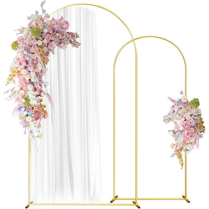 Metal Gold Wedding Arch Stand – 3.9FT/5.9FT/7.2FT Backdrop for Ceremony, Birthday & Baby Shower