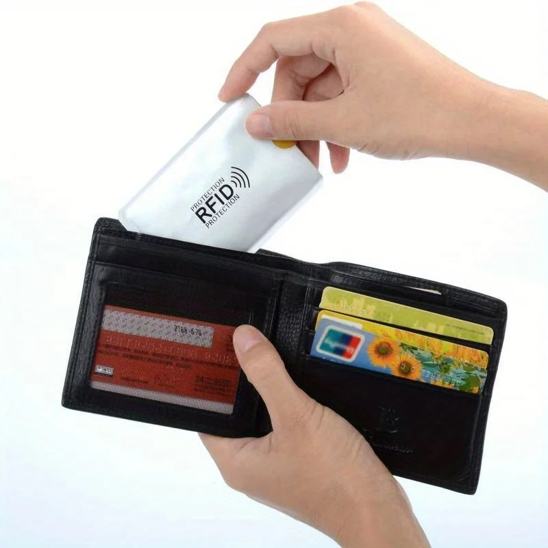 10PCS RFID Blocking Card Sleeves - Portable Anti Scan ID & Credit Card Protector for Wallet Security