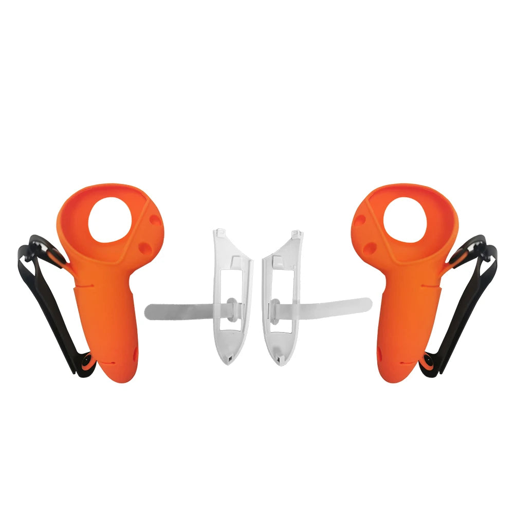Silicone Protective Controller Case Cover for Meta Quest 3/3S – Battery Replacement Opening & Knuckle Strap, VR Accessory