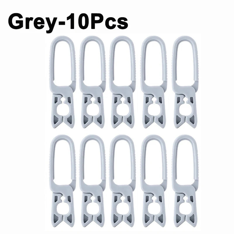 10/2PCS Plastic Clothespins — Hanging Pegs & Clamps for Laundry, Towels, Clothing, Hats, Home Storage Hooks