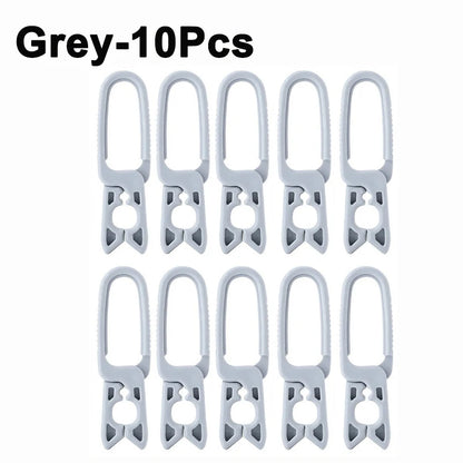 10/2PCS Plastic Clothespins — Hanging Pegs & Clamps for Laundry, Towels, Clothing, Hats, Home Storage Hooks