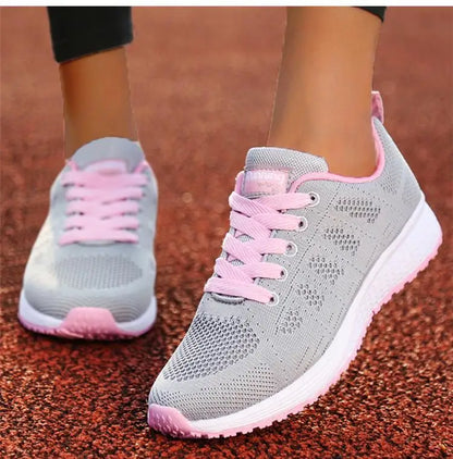 New Women's Lace-Up Flats – Casual Sneakers, Soft & Comfortable, Plus Size Available
