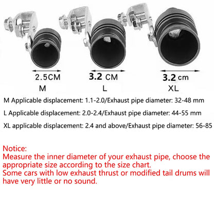 Universal Car & Motorcycle Exhaust Turbo Whistle – Modified Muffler Pipe Sound Simulator Tail Pipe Sound Enhancer Accessory