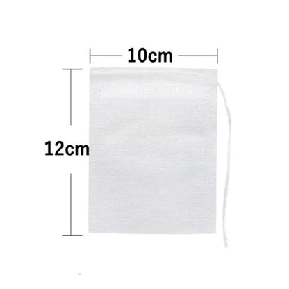 50/100PCS Disposable Tea Filter Bags - Non-Woven Empty Tea Infuser Pouches with String