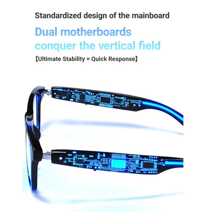 Smart Glasses with AI Translation – Supports 100+ Languages, Bluetooth TWS, Calls, Music, Noise Reduction & Light Control for Men & Women