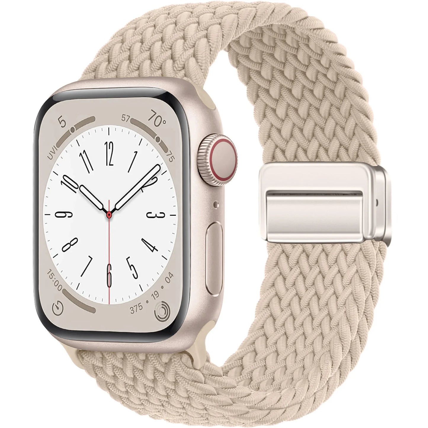 Braided Magnetic Strap for Apple Watch — Compatible with 38mm, 40mm, 41mm, 44mm, 45mm, 49mm Series SE, 7, 6, 8, 9, 10 & Ultra2