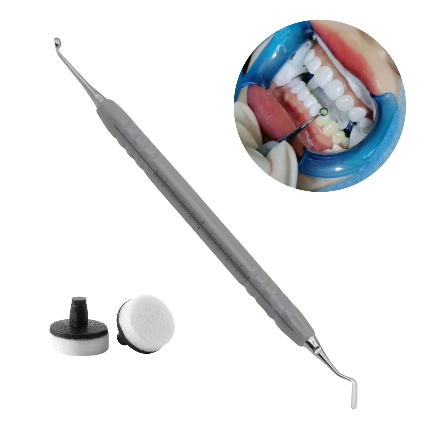 Dental Resin Filling Kit – Composite Light Cure Spatula & Molding Tools Set with Foam Pad Holder for Dentistry Use
