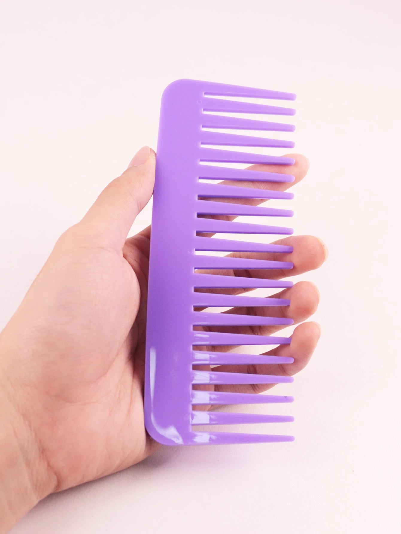 Thick Plastic Heat-Resistant Salon Comb – Anti-Static Long & Wide Tooth Comb for Real Hair Wigs