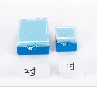 100PCS Dental Implant Storage Box – 1inch & 2inch Plastic Denture Box with Sponge, Blue, Black, White, for Dentistry & Laboratory