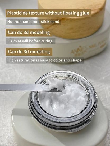 12ml Thick Light Carving Glue – Soft Candy Gel for Ice Flower Style, Non-Washable Armor Oil Glue for Nail Salon Use