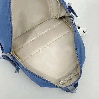 Girls' Cute School Backpack - Harajuku Style with Pockets, Ideal for Students and Teens, Includes Laptop Compartment