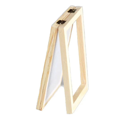 Wooden Paper Making Mould Frame: DIY Handcraft Papermaking Craft Tool with Double-Sided Wooden Mesh Mold