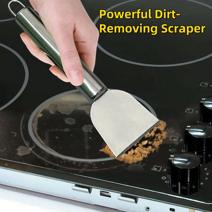 Versatile Stainless Steel Cleaning Scraper – Durable Metal Glue Remover & Snow Shovel for Kitchen, Bathroom, and Home Use