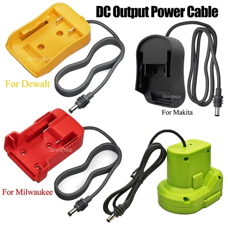 18V Lithium Battery Adapter Cable - Power Tool Battery Converter for Makita Milwaukee Dewalt Bosch Ryobi & Starlink