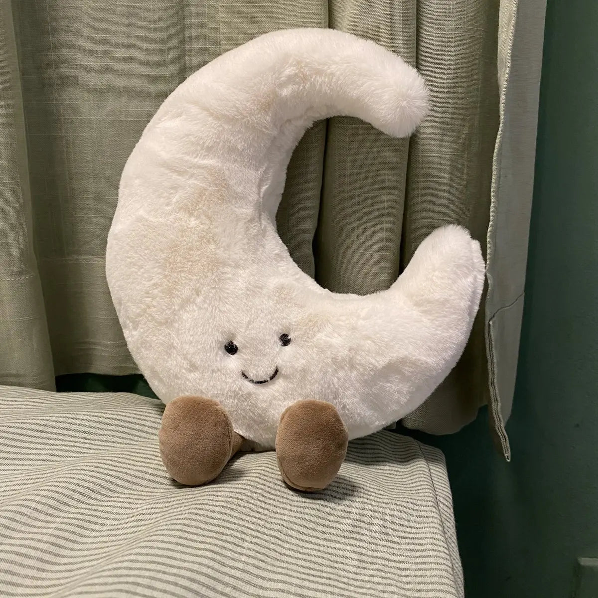Adorable Smile Face Moon & Sun Plush Toy – Cute Cartoon Weather Stuffed Pillow for Kid's Bedroom Decor & Sofa