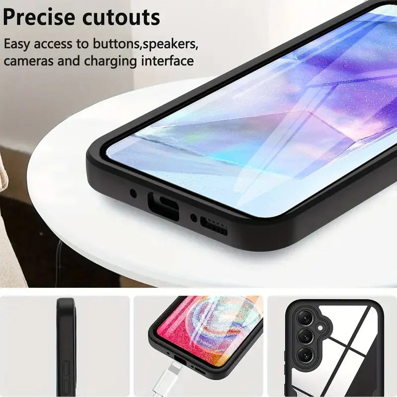 360° Full Coverage Screen Protection Case – Shockproof Phone Cover for Samsung A55 5G, A35, A15, A54, A14, A34, A53, A73, A26, A16, A52S, A56, A36