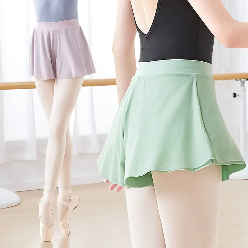 Women’s Dance & Yoga Shorts – Skirted Sport Pants for Ballet, Training, Jogging, Running & Fitness