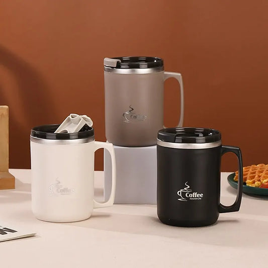 Milk Coffee Cup – Stainless Steel Double Wall Thermal Insulated Water Cup and Mug – Metal Coffee Mug