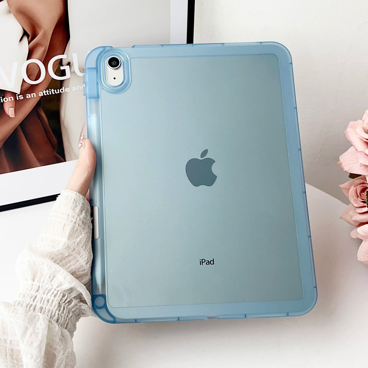 PC + TPU iPad Protective Case with Stand - Hard Cover for iPad 5th–10th Gen, Air, Pro 11 & Mini Models