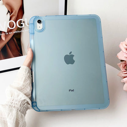 PC + TPU iPad Protective Case with Stand - Hard Cover for iPad 5th–10th Gen, Air, Pro 11 & Mini Models