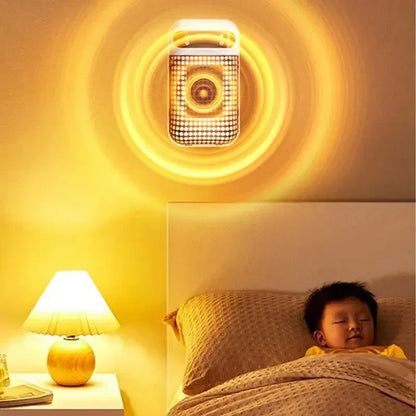 Portable Plug-In Wall Outlet Heater - Compact Electric Space Heater with Remote Control for Bathroom, Bedroom & Home Use