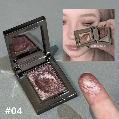 Chameleon Dark Green Eyeshadow Palette – Sparkling Pearlescent Mashed Potato Eye Shadow for Brightening Makeup