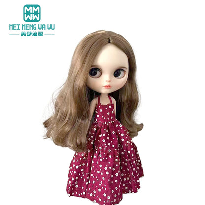 Doll Clothes Set — Fashion Polka Dot Shirts, Sundresses & Sweatshirts for Blythe, Azone, OB22, OB24 Doll Accessories