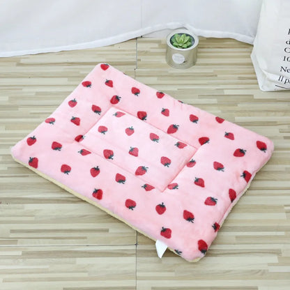 Thick Cat Sleeping Mat - Soft Flannel Pet Cushion Blanket for Cats & Small Dogs Winter Warm Comfort