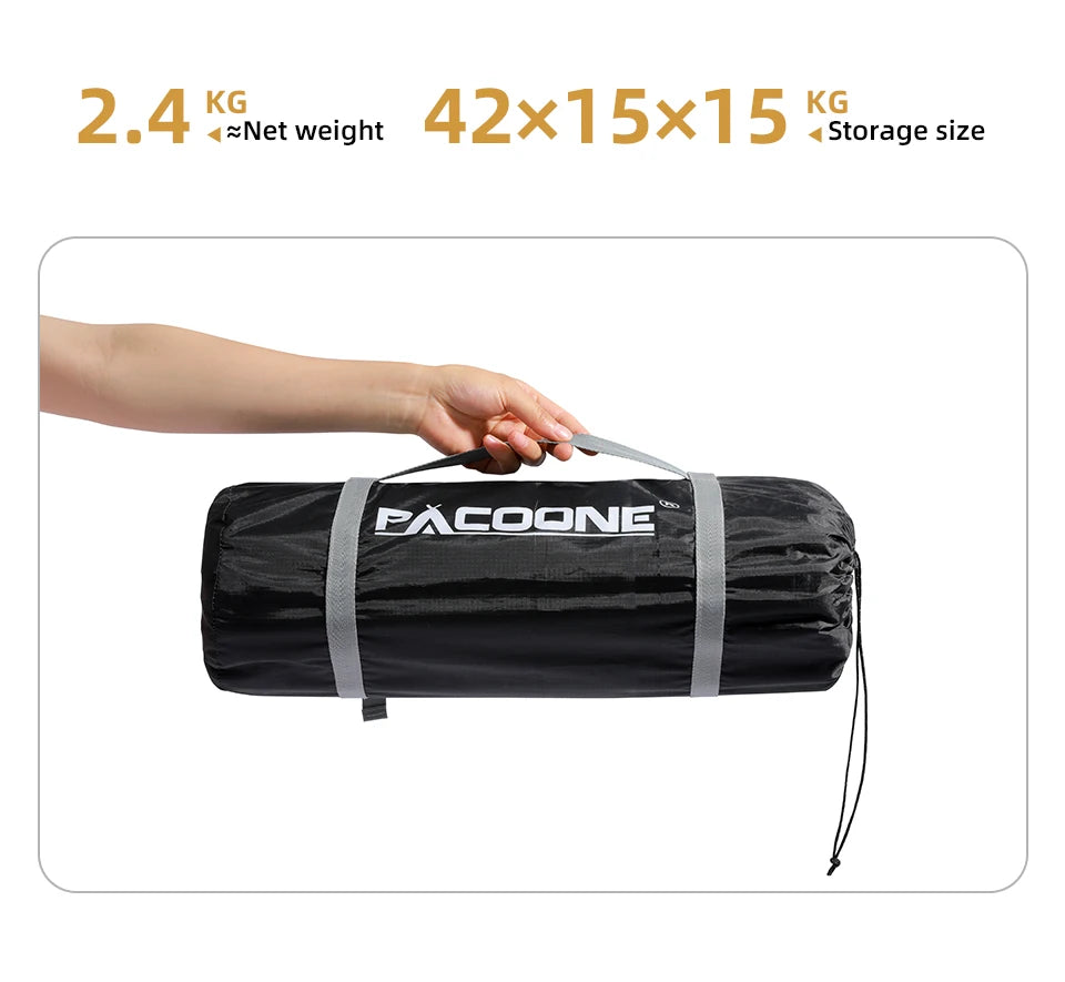 PACOONE Ultralight 20D Nylon Camping Tent – Portable Waterproof Backpacking, Cycling, Hiking, Travel & Beach Tent