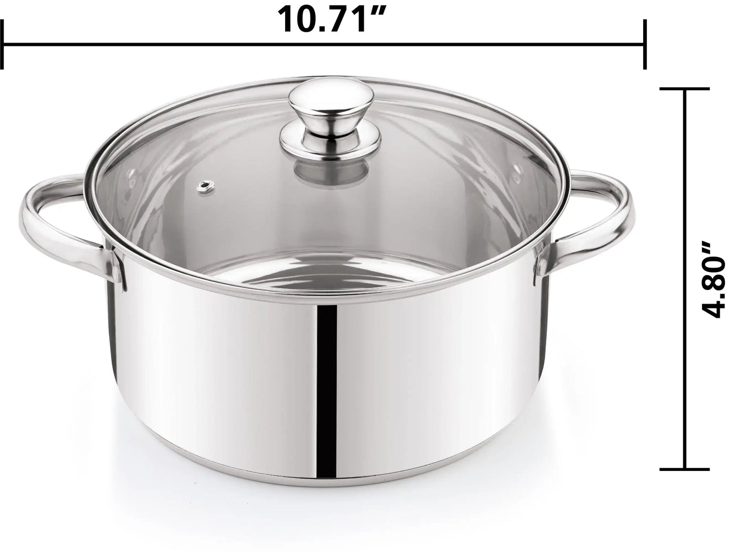 10-Piece Nonstick Stainless Steel Cookware Set – Durable, Stylish Pots & Pans for Everyday Cooking