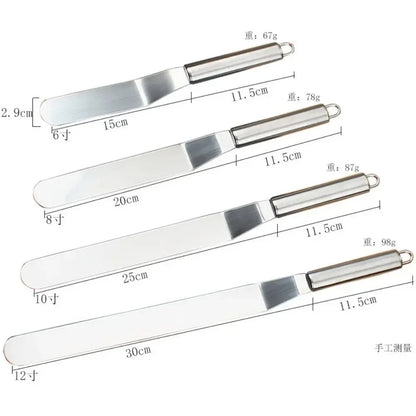 6/8/10/12 Inch Stainless Steel Icing Spatula – Cream Frosting Cake Decorating Tools & Accessories