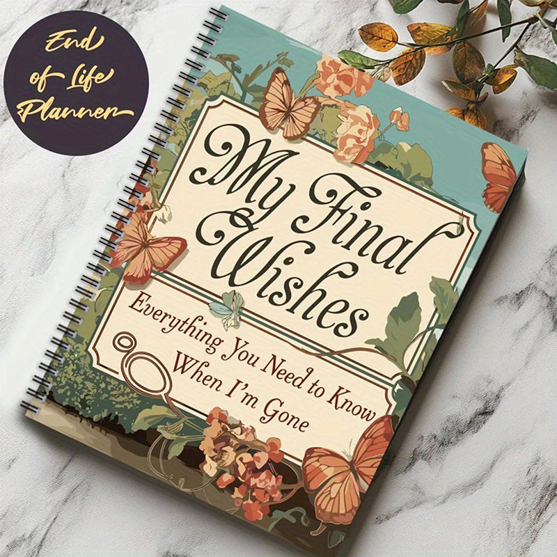 End-of-Life Planning Notebook – Final Arrangements Organizer for Beneficiary Info, Funeral Plans & Last Wishes Guide