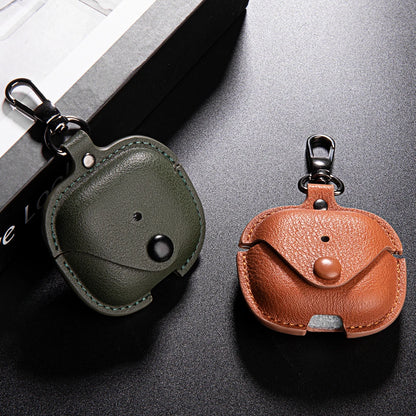 Leather Business Case for AirPods 4 – Luxury PU Headphone Cover with Hook