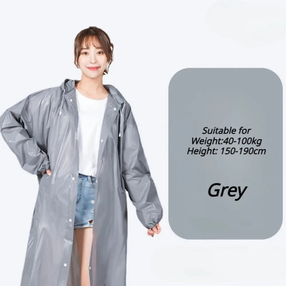 Waterproof Adult Raincoat – Lightweight, Portable, Reusable Poncho for Travel, Outdoor & Fashion Rainwear