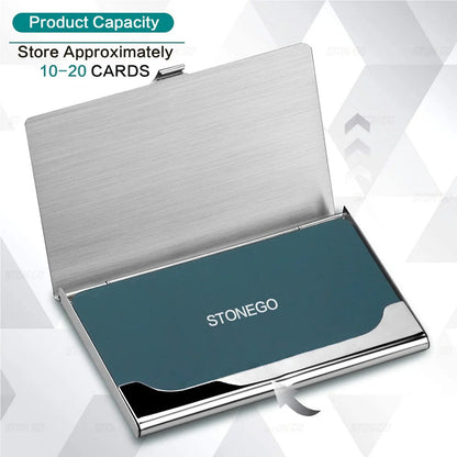 Metal Business Card Holder: Slim Pocket Case for Men & Women - Stainless Steel IC Cards Storage Solution