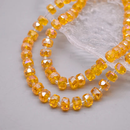 8mm Crystal Glass Beads Set - 30PCS Color Wheel Faceted Round Loose Beads for DIY Jewelry Making & Bracelets