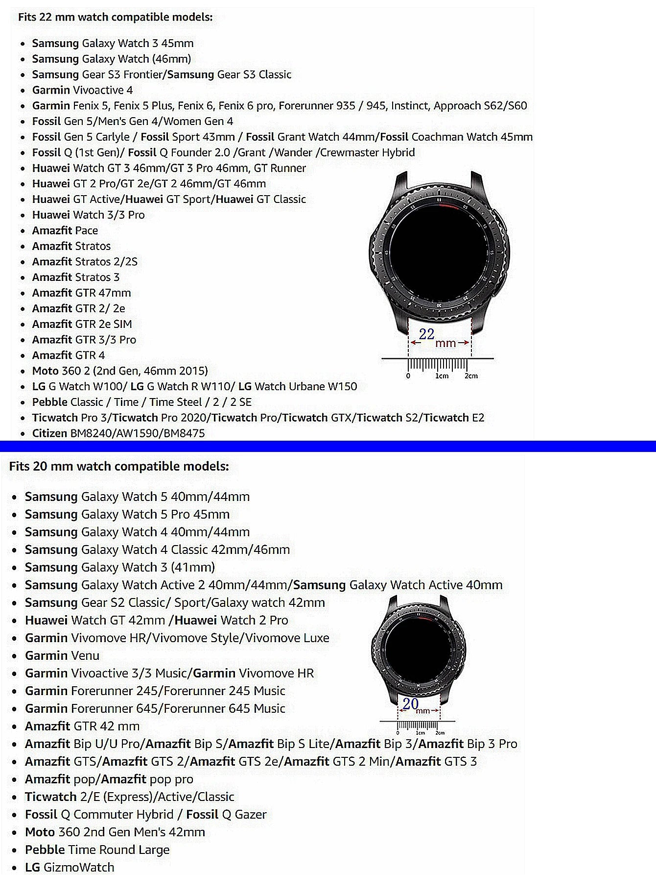 Braided Loop Watch Band – 18/20/22mm Parachute Style Strap for Garmin Venu/3/3S, Forerunner 265/265S/645, Samsung & Huawei GT Watches