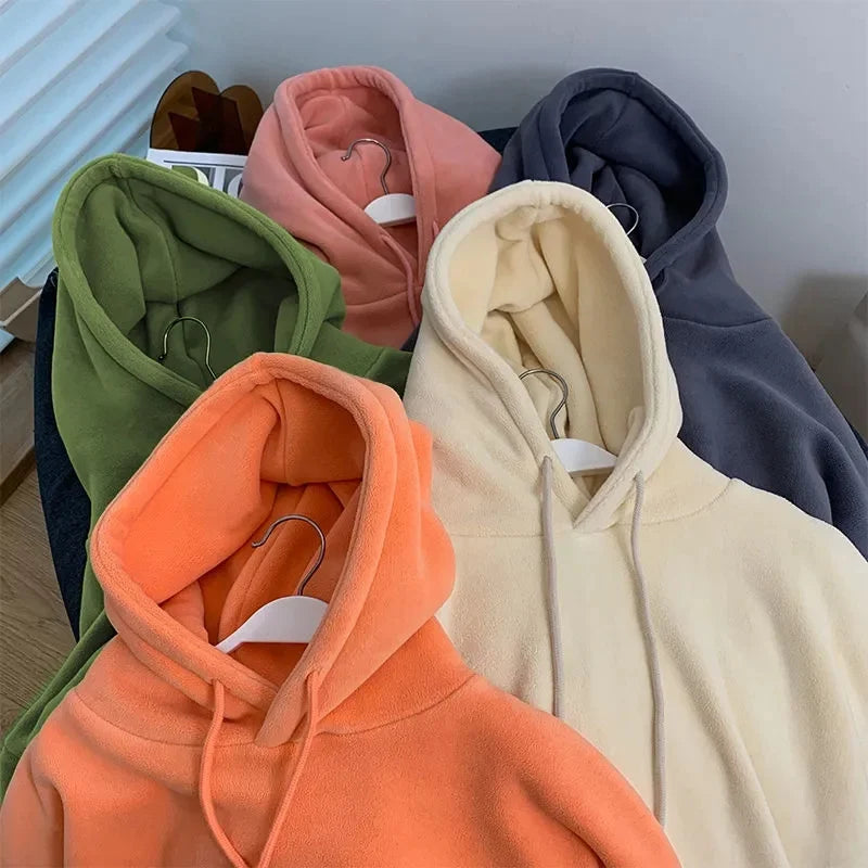Women's Fleece Hoodie - Loose Long-Sleeve Pullover Sweatshirt for Autumn & Winter