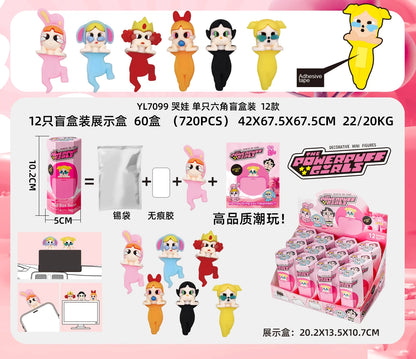 12PCS Surprise Blind Box Cartoon Character Dolls – Cute Model Toy Figures for Mobile, Car & Desktop Decoration Gift