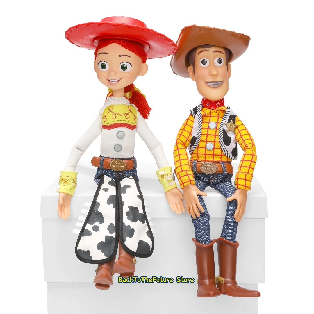 Disney Toy Story 4 Talking Woody & Jessie Action Figures — Speak & Sound Collectible Toy Model for Kids Gift