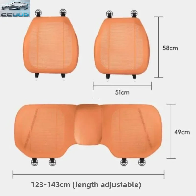 CCDDU Universal Car Seat Cover - Four-Season Breathable Cooling Cushion with Full-Coverage Comfort Design