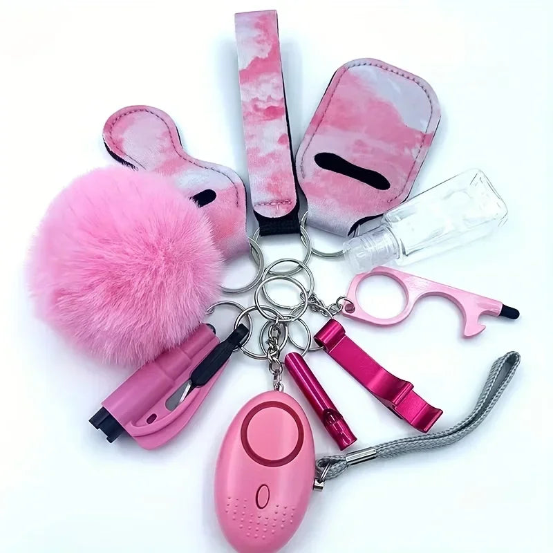 Women’s Self-Defense Keychain – Personal Safety Alarm with LED Light & Emergency Whistle