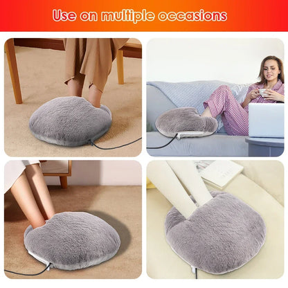 Electric Velvet Foot Warmer - Constant Temperature Heating Pad, Washable, Ideal for Winter Home and Bedroom Comfor