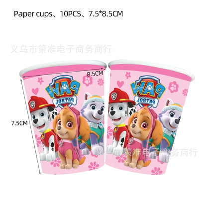 PAW Patrol Skye Pink Birthday Party Decorations Set – Foil Balloon Backdrop, Disposable Tableware & Baby Shower Supplies for Girls Kids Gifts