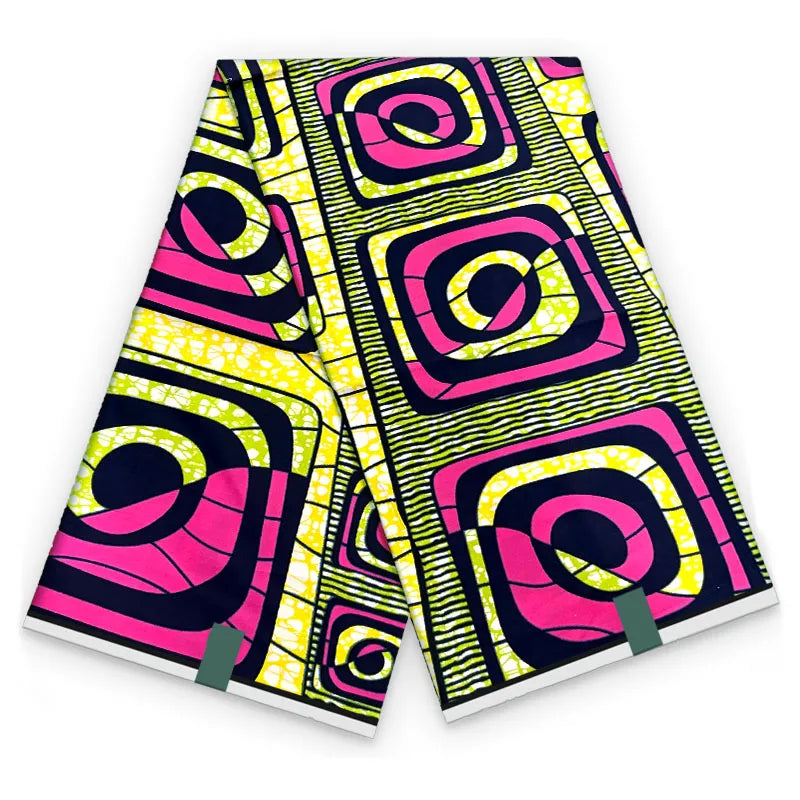 2026 African Ankara Wax Print Fabric - 100% Cotton Soft High Quality Original Real Wax Fabric for Party Dresses HH101