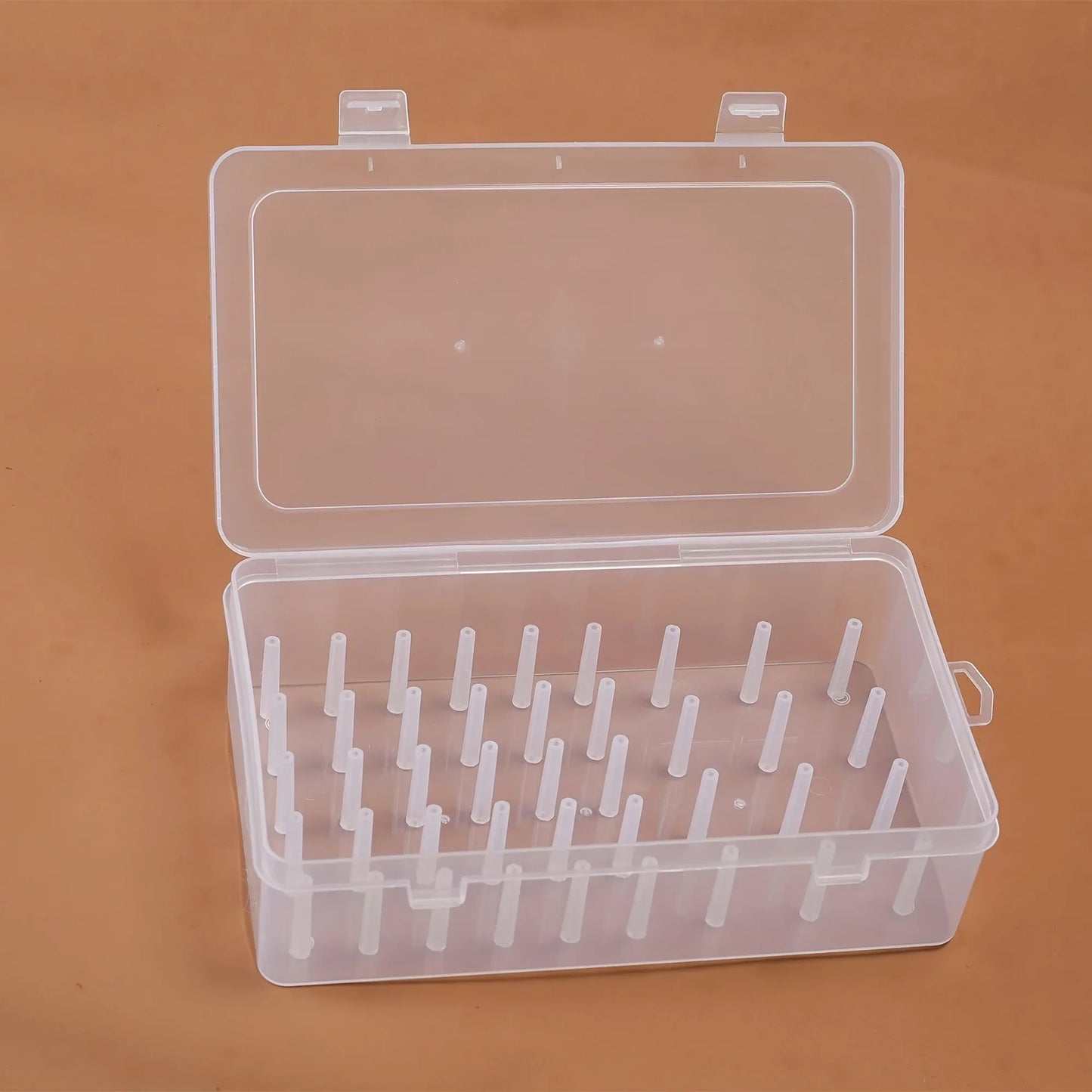 42-Roll Sewing Thread Storage Box - Transparent Portable Embroidery & Sewing Organizer