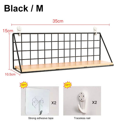 Wooden Hanging Spice Rack – Wall-Mounted Kitchen Organizer for Jars, Seasoning & Accessories