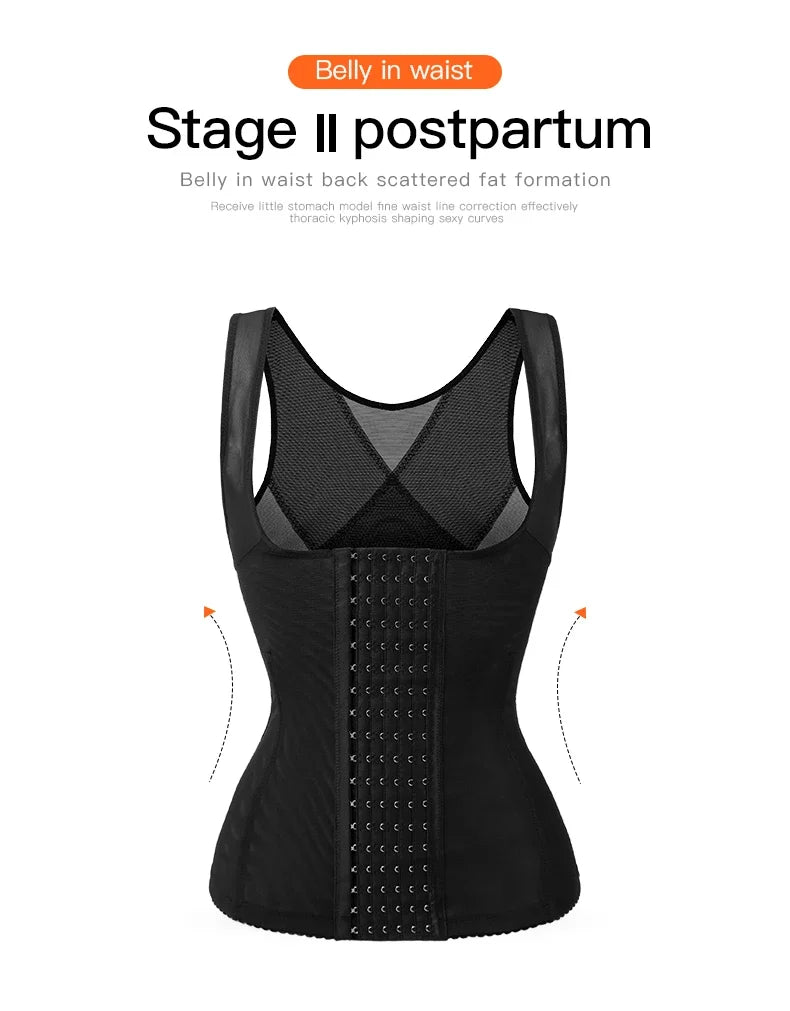 Waist Corset Postpartum Shapewear – Slimming Tummy Trainer, Flat Belly Waist Trainer & Body Shaper for Women
